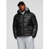 Ombre Men's quilted puffer jacket with hood - black čierna | šedá XL Ombre 5907064528981 Ombre Men's quilted puffer jacket with hood - black čierna | šedá XL Ombre 5907064528981