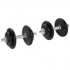 Gorilla Sports činkový set, pogumované kotúče, 20 kg Gorilla Sports činkový set, pogumované kotúče, 20 kg