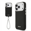 Zadný kryt DKNY PU Leather Metal Logo Wrist Chain MagSafe pre iPhone 17 Pro Black Zadný kryt DKNY PU Leather Metal Logo Wrist Chain MagSafe pre iPhone 17 Pro Black