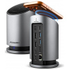 AXAGON multi USB-C húb 9in1 + 15W bezd. nabíjanie / HMC-WL9 / 1x HDMI / 1x DP / PD100W / 1xUSB-C / 3x USB-A / kábel 60cm AXAGON multi USB-C húb 9in1 + 15W bezd. nabíjanie / HMC-WL9 / 1x HDMI / 1x DP / PD100W / 1xUSB-C / 3x USB-A / kábel 60cm