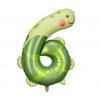 Party Deco Party Deco Balón Číslo 6 Korytnačka 75x96 cm Party Deco Party Deco Balón Číslo 6 Korytnačka 75x96 cm