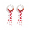 B-TOP Perlové kruhové náušnice so strapcami s imitáciou krvi B-TOP Perlové kruhové náušnice so strapcami s imitáciou krvi