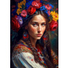Diamantové maľovanie Norimpex 40x30 cm Slovanská žena s kvetinovou čelenkou Diamantové maľovanie Norimpex 40x30 cm Slovanská žena s kvetinovou čelenkou