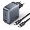 Vention 4-Port USB (C + C + C + A) GaN Charger (100 W/100 W/30 W/30 W) Gray with USB-C to USB-C Cabl TZ-FETH0-EU Vention 4-Port USB (C + C + C + A) GaN Charger (100 W/100 W/30 W/30 W) Gray with USB-C to USB-C Cabl TZ-FETH0-EU