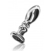 ToyJoy Buttocks The Slider Vibrating Metal Buttplug Medium Silver ToyJoy Buttocks The Slider Vibrating Metal Buttplug Medium Silver