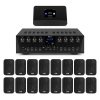 Power Dynamics multiroom zvuková inštalácia - S 8-zónovým zosilňovačom, 16 reproduktormi a DAB tunerom Power Dynamics multiroom zvuková inštalácia - S 8-zónovým zosilňovačom, 16 reproduktormi a DAB tunerom