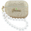 Guess Pouzdro Glitter Pearl Strap pro Apple AirPods Pro 3 zlaté Guess Pouzdro Glitter Pearl Strap pro Apple AirPods Pro 3 zlaté