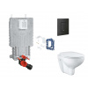Grohe Uniset Set predstenovej inštalácie, klozetu, dosky SoftClose, tlačidla Even a súpravy na vhadzovanie tabliet, phantom black SANI15BB5113-GR Grohe Uniset Set predstenovej inštalácie, klozetu, dosky SoftClose, tlačidla Even a súpravy na vhadzovanie tabliet, phantom black SANI15BB5113-GR