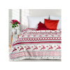 Mäkká jemná deka s červeným vianočným vzorom na bielom potklade, 150 x 200 cm, ZA-430952 Mäkká jemná deka s červeným vianočným vzorom na bielom potklade, 150 x 200 cm, ZA-430952