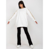 Biela a béžová basic oversized mikina RUE PARIS Biela a béžová basic oversized mikina RUE PARIS