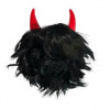Parochňa čert čierna s rohmi a vlasmi Parochňa čert čierna s rohmi a vlasmi