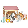 Drevená stajňa s koňmi The Stables Tender Leaf Toys s dekou a doplnkami 19*15*18 cm TL8165 Drevená stajňa s koňmi The Stables Tender Leaf Toys s dekou a doplnkami 19*15*18 cm TL8165