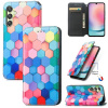 Peňaženkové kožené puzdro CaseNeo na Samsung Galaxy A25 5G - Colorful Cube Peňaženkové kožené puzdro CaseNeo na Samsung Galaxy A25 5G - Colorful Cube