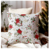 Vianočná obliečka na vankúš vianočné ruže na béžovom 40x40 cm Viacfarebná Vianočná obliečka na vankúš vianočné ruže na béžovom 40x40 cm Viacfarebná