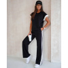 Čierny dámsky športový komplet s kontrastnými vložkami (VE99) odstíny černé M (38) Čierny dámsky športový komplet s kontrastnými vložkami (VE99) odstíny černé M (38)
