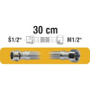 Flexibilná hadica F1/2xM1/2x30cm, vonkajší d 17mm Flexibilná hadica F1/2xM1/2x30cm, vonkajší d 17mm