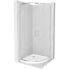 Mexen Rio, štvrťkruhový sprchový kút 90 x 90 cm, 6mm číre sklo, chrómový profil + biela sprchová vanička, 863-090-090-01-00-4110 Mexen Rio, štvrťkruhový sprchový kút 90 x 90 cm, 6mm číre sklo, chrómový profil + biela sprchová vanička, 863-090-090-01-00-4110