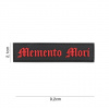 Gumená nášivka 101 Inc text Memento Mori - čierna-červená Gumená nášivka 101 Inc text Memento Mori - čierna-červená
