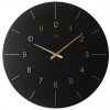 ELEGANTNÉ DREVENÉ ČIERNE NÁSTENNÉ HODINY JVD HC701.2 70 cm ZLATÉ RUČIČKY ELEGANTNÉ DREVENÉ ČIERNE NÁSTENNÉ HODINY JVD HC701.2 70 cm ZLATÉ RUČIČKY