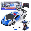 LeanToys Auto robot 2v1 policejní dálkově ovládané policejní auto RC 1:18 LeanToys Auto robot 2v1 policejní dálkově ovládané policejní auto RC 1:18