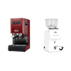 Gaggia Classic E24 BC, red + Ascaso H64, white Gaggia Classic E24 BC, red + Ascaso H64, white