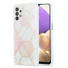 Gumený kryt MARBLE na Samsung Galaxy A13 - Ružovobiela Gumený kryt MARBLE na Samsung Galaxy A13 - Ružovobiela