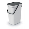 Odpadkový kôš SYSTEMA Q COLLECT - objem: 12 l, farba: popolavá s čiernym vekom Odpadkový kôš SYSTEMA Q COLLECT - objem: 12 l, farba: popolavá s čiernym vekom