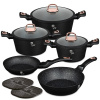 Berlingerhaus Sada nádobí s mramorovým povrchem 10 ks Black Rose Collection BH-8168 Berlingerhaus Sada nádobí s mramorovým povrchem 10 ks Black Rose Collection BH-8168