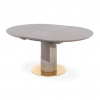HALMAR Okrúhly jedálenský stôl rozkladací MUSCAT, svetlo sivá/zlatá HALMAR Okrúhly jedálenský stôl rozkladací MUSCAT, svetlo sivá/zlatá