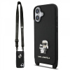 Zadný kryt Karl Lagerfeld Saffiano Crossbody Popruh Metal Karl and Choupette pre iPhone 17 Black Zadný kryt Karl Lagerfeld Saffiano Crossbody Popruh Metal Karl and Choupette pre iPhone 17 Black