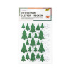 Trblietavé vianočné samolepky z penovej gumy (stromčeky/vločky) 53ks Trblietavé vianočné samolepky z penovej gumy (stromčeky/vločky) 53ks
