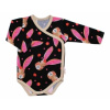 Baby Nellys Zavinovacie dojčenské body Bavlna Zajačik granát Baby Nellys Zavinovacie dojčenské body Bavlna Zajačik granát