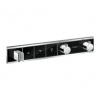 Hansgrohe RainSelect - Podomietkový termostatický modul pre 3 spotrebiče, čierna/chróm 15356600 Hansgrohe RainSelect - Podomietkový termostatický modul pre 3 spotrebiče, čierna/chróm 15356600