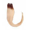 Rovné vlasy na našívanie hnedá-blond melír ombré T4/27/613: 70cm 150g Rovné vlasy na našívanie hnedá-blond melír ombré T4/27/613: 70cm 150g