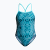 Dámske jednodielne plavky ZONE3 Strap Back teal tie dye Dámske jednodielne plavky ZONE3 Strap Back teal tie dye