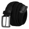 Klasický čierny pánsky opasok z popruhu s kovovou prackou – Peterson Klasický čierny pánsky opasok z popruhu s kovovou prackou – Peterson