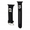 Karl Lagerfeld Karl and Choupette Head NFT Řemínek pro Apple Watch 42/44/45/49 Black KLAWLSLKCNK Karl Lagerfeld Karl and Choupette Head NFT Řemínek pro Apple Watch 42/44/45/49 Black KLAWLSLKCNK