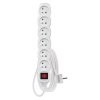 Predlžovací kábel 3 m / 6 zásuviek / s vypínačom / biely / PVC / 1 mm2 Predlžovací kábel 3 m / 6 zásuviek / s vypínačom / biely / PVC / 1 mm2