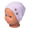 Baby Nellys Rebrovaná čiapka Hviezdičky - lila, veľ. 80/86 Baby Nellys Rebrovaná čiapka Hviezdičky - lila, veľ. 80/86