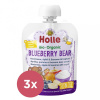 HOLLE 3x HOLLE BIO Blueberry bear - detské ovocné pyré s jogurtom 85 g
