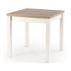 HALMAR Jedálenský stôl rozkladací GRACJAN, biela/dub sonoma HALMAR Jedálenský stôl rozkladací GRACJAN, biela/dub sonoma