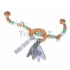 Drevená reťaz na kočík Bio 100% Natur Baby Pure Pramchain Eichhorn so zvončekmi korálkami a plyšovými uškami od 0 mes Drevená reťaz na kočík Bio 100% Natur Baby Pure Pramchain Eichhorn so zvončekmi korálkami a plyšovými uškami od 0 mes