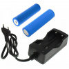 Duálna nabíjačka na batérie AC 100-240V + 2x 18650 lítiové batérie Duálna nabíjačka na batérie AC 100-240V + 2x 18650 lítiové batérie