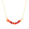 Náhrdelník s kameňom koral 42037.3 oceľ Náhrdelník s kameňom koral 42037.3 oceľ