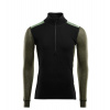 ACLIMA Hiking Crew Neck shirt, Man Jet Black / zelená/ Dill - XL ACLIMA Hiking Crew Neck shirt, Man Jet Black / zelená/ Dill - XL