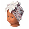 BABY NELLYS Detská čelenka Turban Motýliky ružová BABY NELLYS Detská čelenka Turban Motýliky ružová
