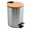 Siko Spirella pedálový odpadkový koš ADONIS kartáčovaná ocel bambusové víko 3 L 10.00007 Siko Spirella pedálový odpadkový koš ADONIS kartáčovaná ocel bambusové víko 3 L 10.00007