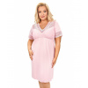 Elegantná košieľka s čipkou Donna Linda Plus 3XL-6XL ružová 3XL Elegantná košieľka s čipkou Donna Linda Plus 3XL-6XL ružová 3XL
