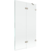 Mexen Lunar, 2-krídlová vaňová zástena pravá 100 x 150 cm, číre sklo, brúsená oceľ, 897-100-100-97-00-P Mexen Lunar, 2-krídlová vaňová zástena pravá 100 x 150 cm, číre sklo, brúsená oceľ, 897-100-100-97-00-P