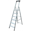 Jednostranný schodík, 6 priečok, hliníkový, KRAUSE Safety Jednostranný schodík, 6 priečok, hliníkový, KRAUSE Safety
